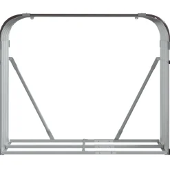 Discount Polttopuuteline ruskea 120x45x100 cm galvanoitu teräs Polttopuutelineet
