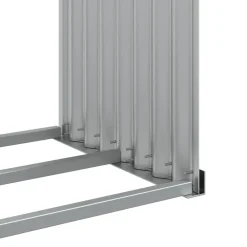 Outlet Polttopuuteline vaaleanharmaa 120x45x210 cm galvanoitu teräs Polttopuutelineet
