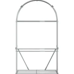 Outlet Polttopuuteline vaaleanharmaa 120x45x210 cm galvanoitu teräs Polttopuutelineet