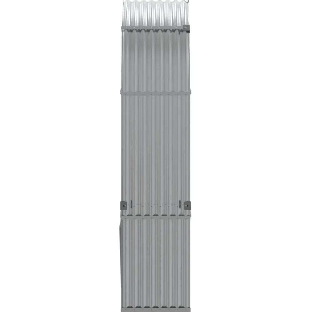 Outlet Polttopuuteline vaaleanharmaa 120x45x210 cm galvanoitu teräs Polttopuutelineet