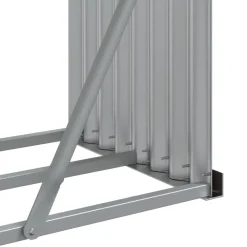 Polttopuuteline vaaleanruskea 180x45x100 cm galvanoitu teräs*FinePRICE Outlet