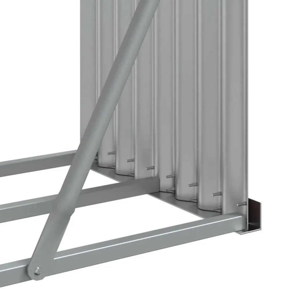 Polttopuuteline vaaleanruskea 180x45x100 cm galvanoitu teräs*FinePRICE Outlet