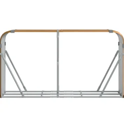 Polttopuuteline vaaleanruskea 180x45x100 cm galvanoitu teräs*FinePRICE Outlet