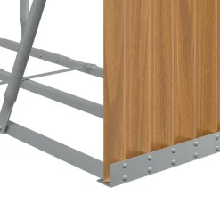 Polttopuuteline vaaleanruskea 180x45x100 cm galvanoitu teräs*FinePRICE Outlet
