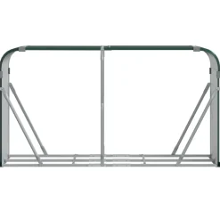 Polttopuuteline vihreä 180x45x100 cm galvanoitu teräs*FinePRICE Hot