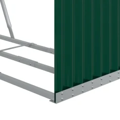 Sale Polttopuuteline vihreä 120x45x210 cm galvanoitu teräs Polttopuutelineet