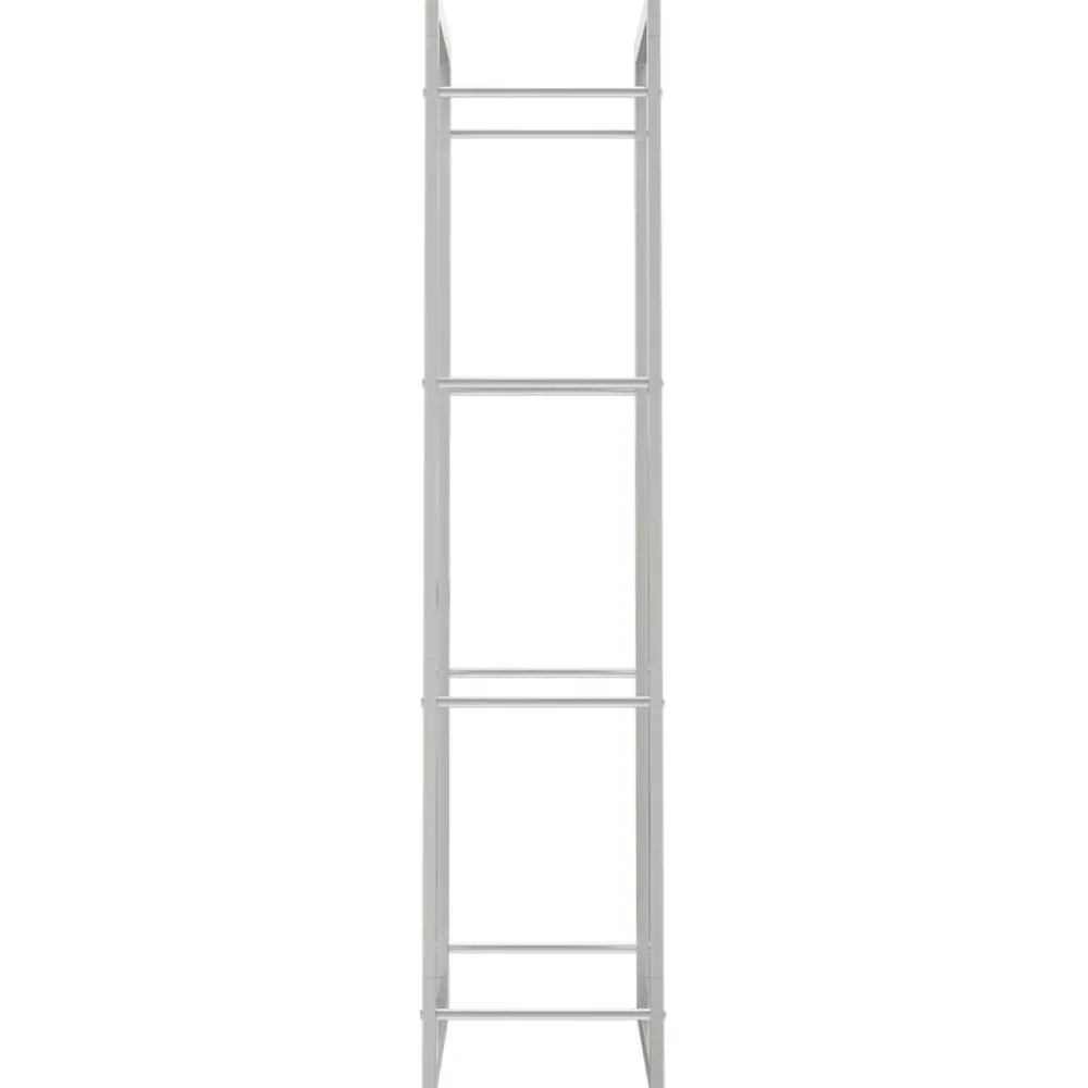 Polttopuuteline 50x28x132 cm ruostumaton teräs*FinePRICE Discount