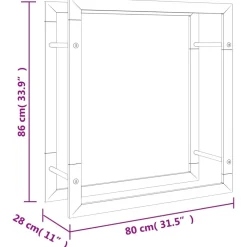 Sale Polttopuuteline 80x28x86 cm ruostumaton teräs Polttopuutelineet