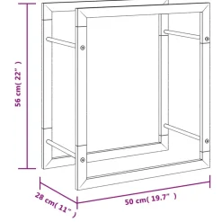 Discount Polttopuuteline 50x28x56 cm ruostumaton teräs Polttopuutelineet