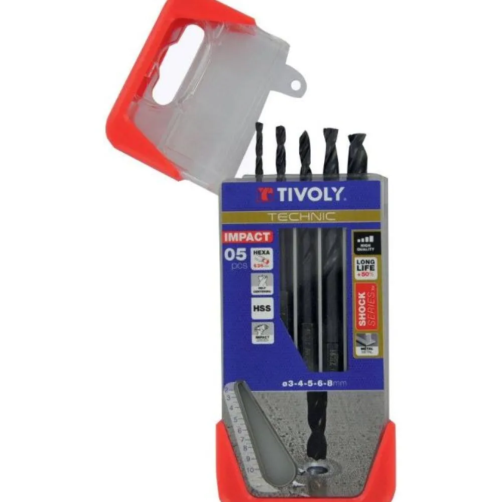 Poranteräsarja , 2–6mm, HSS, 5 kpl*Tivoly Outlet