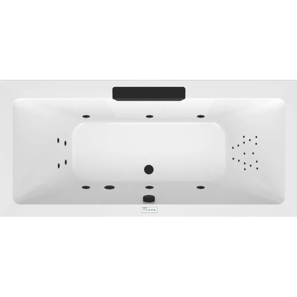 Poreamme Cascata Highline Hydro, 1850x850x450mm, 290l, musta/valkoinen Poreammeet