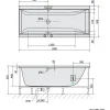 New Poreamme Cleo Highline Hydro-Air, 1800x900x480mm, 330l, valkoinen Poreammeet