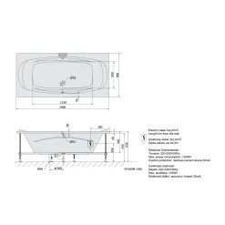 Sale Poreamme Garda Active Hydro-Air, 1900x900x440mm, 240l, valkoinen Poreammeet