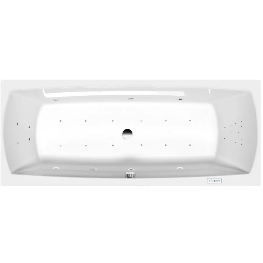 Poreamme Lily Highline Hydro-Air, 1700x700x390mm, 213l, valkoinen*Interia Hot