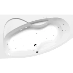 Poreamme Mamba Attraction Hydro-Air, 1700x1000x440mm, vasen, 260l, valkoinen*Interia