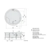 Poreamme Royal Highline Hydro-Air, 1720x1720x490mm, 580l, valkoinen*Interia Discount