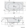 Poreamme Viva Highline Hydro, 1850x800x470mm, oikea, 267l, valkoinen*Interia Online