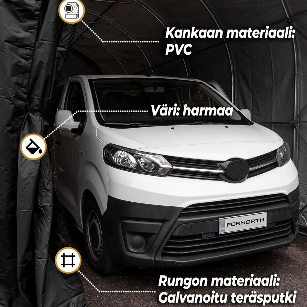 Pressutalli pyöreä muoto 500g/m2 musta eri kokoja*Fornorth Discount