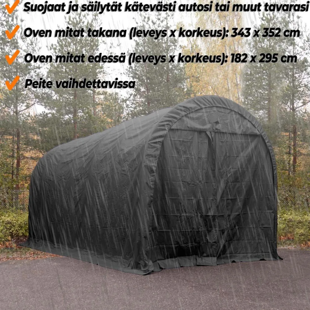 Pressutalli pyöreä muoto 500g/m2 musta eri kokoja*Fornorth Discount