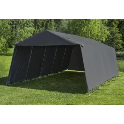 Pressutalli Grey 6x3,2x2,2 m oviaukko 2x3,2-2,4m 500g/m2*Prohall New