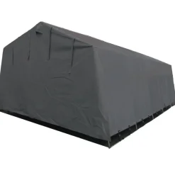 Pressutalli Grey 6x3,2x2,2 m oviaukko 2x3,2-2,4m 500g/m2*Prohall New