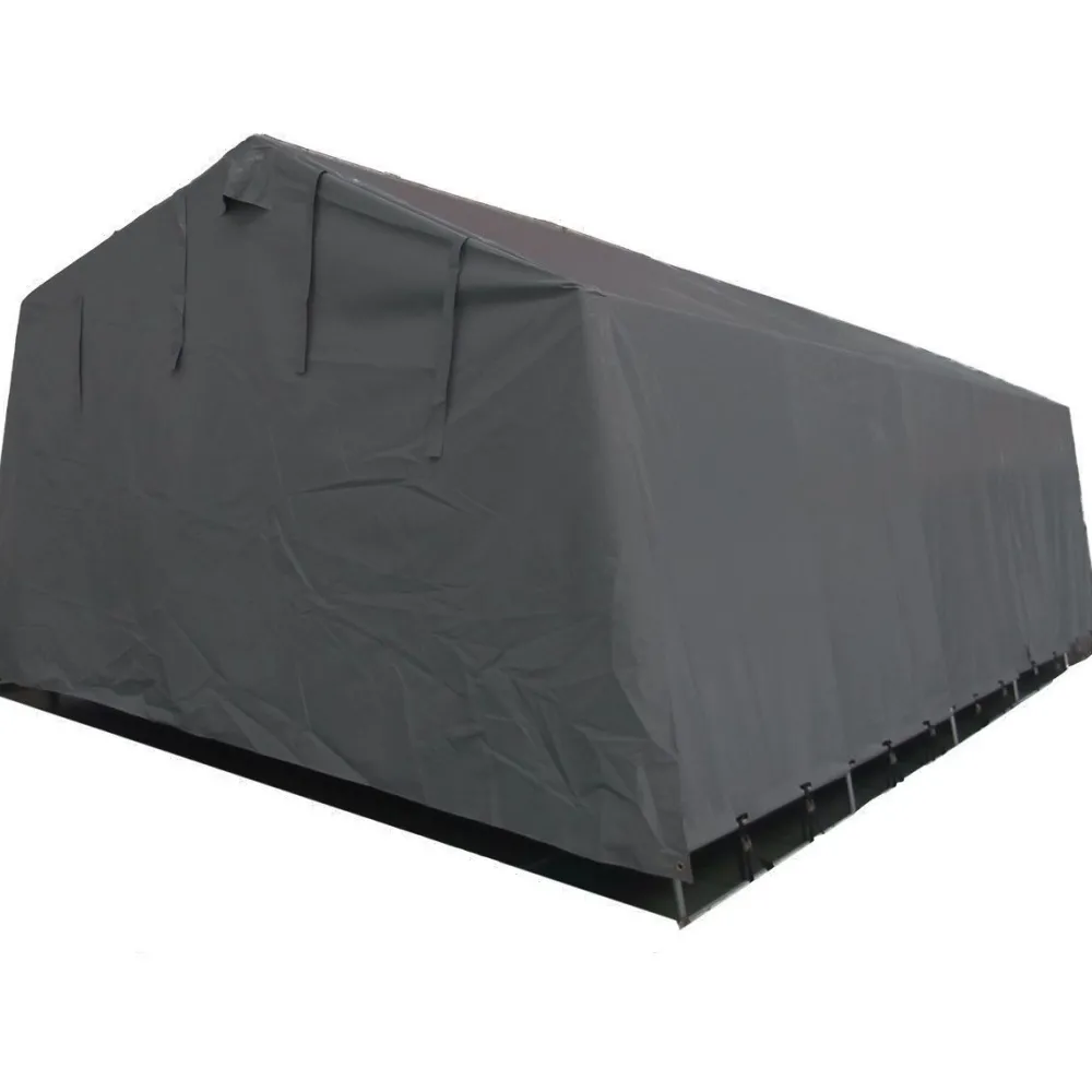 Pressutalli Grey 6x3,2x2,2 m oviaukko 2x3,2-2,4m 500g/m2*Prohall New