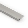 Pääty-/reunalista välitilalevylle J-profiili silver 3650 mm Keittiötasot Ja Välitilat
