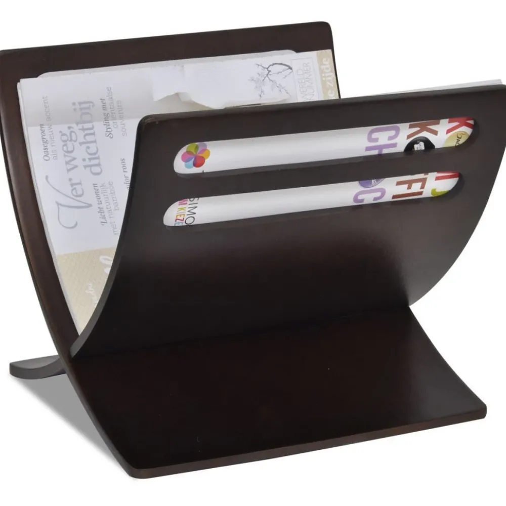 Puinen lehtiteline ruskea*FinePRICE Outlet