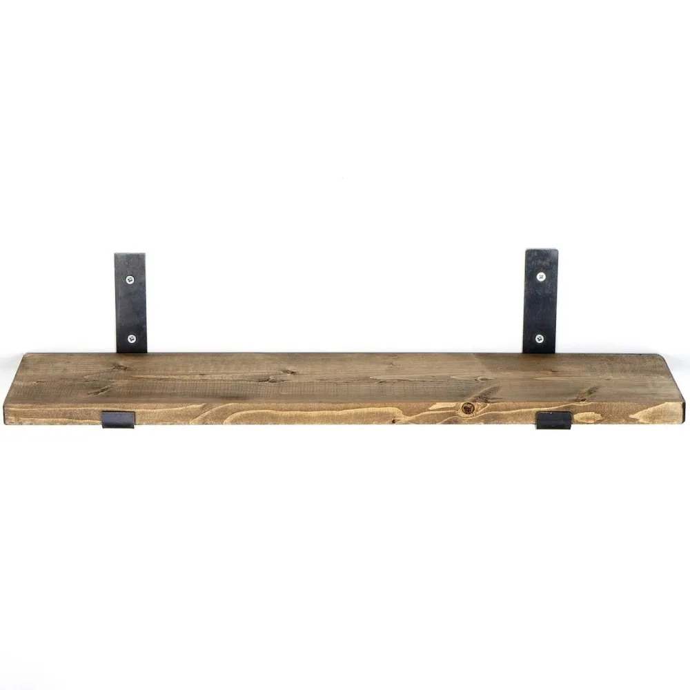 Puinen seinähylly LAM010, leveys 60cm, ruskea*Linento Furniture Outlet