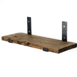 Puinen seinähylly LAM007, leveys 40cm, tummanruskea*Linento Furniture Clearance