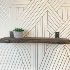 Puinen seinähylly LAM007, leveys 40cm, tummanruskea*Linento Furniture Clearance