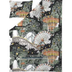 Discount Pussilakanasetti x Linnanmäki Lintsi 150x210cm multi Vuodevaatteet