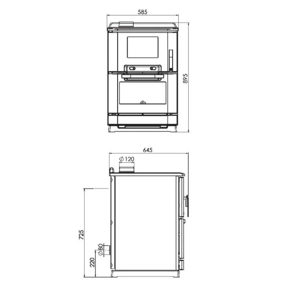 Puuliesi Calorex 100, 7,5kw (150 m³)*Plamen Outlet