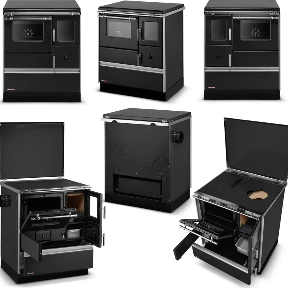 Puuliesi Alfa 70 LUX lasiovella, 6,3 kW, 65 m2, hormilähtö oikealla*SVT Discount