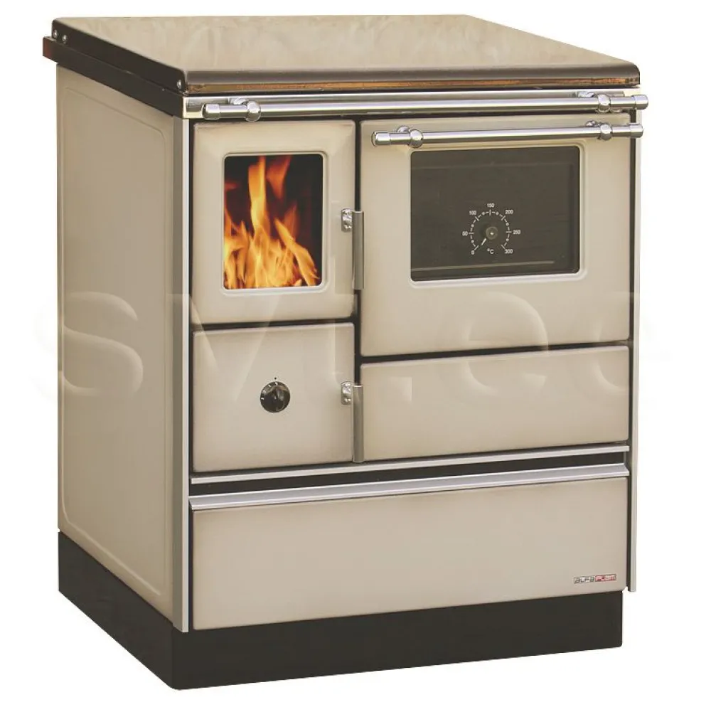 Puuliesi Alfa 70 LUX lasiovella, 6,3 kW, 65 m2, hormilähtö oikealla*SVT Discount