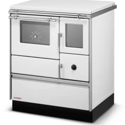 Hot Puuliesi Alfa 70 LUX lasiovella, 6,3 kW, 65 m2, hormilähtö vasemmalla Puuhellat