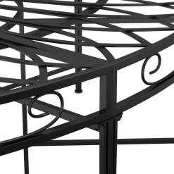 Puunympäryspenkki Ø 160 cm musta teräs*FinePRICE Outlet