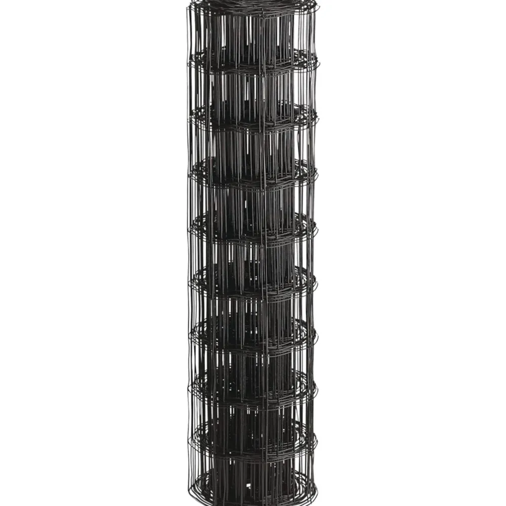 Online Puutarha-aita 10x10cm 0,9x25m 0% PVC musta Aitaverkot