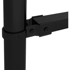 Puutarha-aita keihäskärjillä teräs (0.5-0.75)x5.1m musta*FinePRICE Outlet