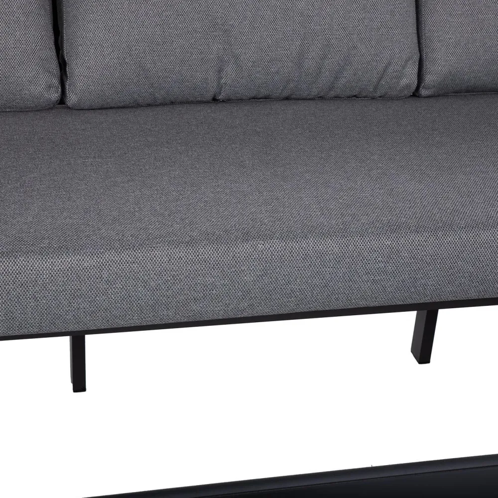 Puutarhakalustesetti LONA pöytä, sohva ja 2 tuolia, harmaa/musta*Home4you Sale