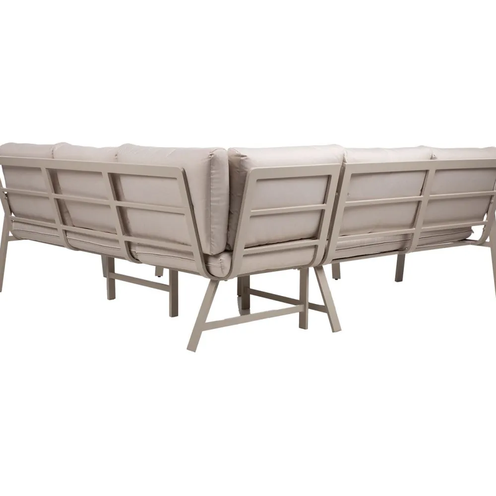 Puutarhakalustesetti UPLAND pöytä ja kulmasohva, beige*Home4you Hot