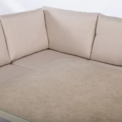 Puutarhakalustesetti UPLAND pöytä ja kulmasohva, beige*Home4you Hot