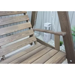 Puutarhakeinu katoksella Pelle 165cm ruskea/beige*Baltic Garden Hot