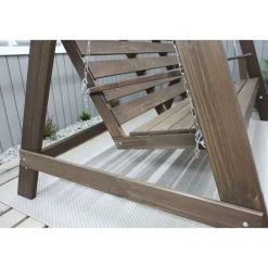 Puutarhakeinu katoksella Pelle 165cm ruskea/beige*Baltic Garden Hot