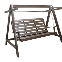 Puutarhakeinu katoksella Pelle 165cm ruskea/beige*Baltic Garden Hot