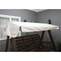 Puutarhakeinu katoksella Pelle 165cm ruskea/beige*Baltic Garden Hot