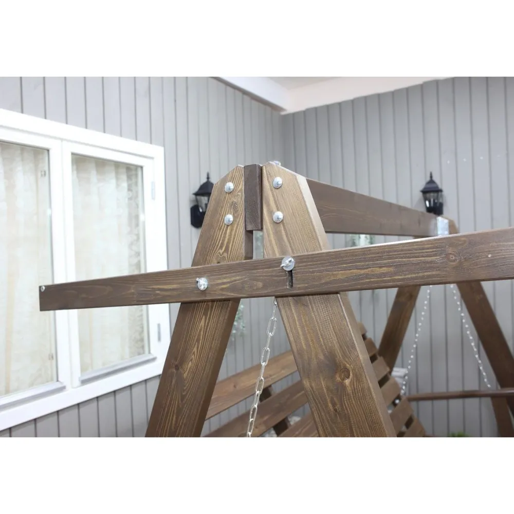 Puutarhakeinu katoksella Pelle 165cm ruskea/beige*Baltic Garden Hot