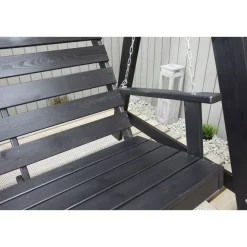 Hot Puutarhakeinu katoksella Pelle 165cm musta Pihakeinut