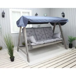 New Puutarhakeinu katoksella Pelle 165cm harmaa Pihakeinut