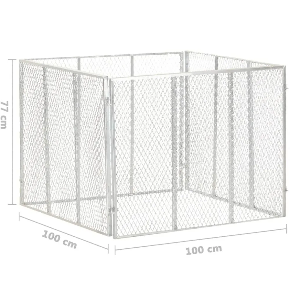 Puutarhakomposti 100x100x77 cm galvanoitu rauta (46150)*FinePRICE Best